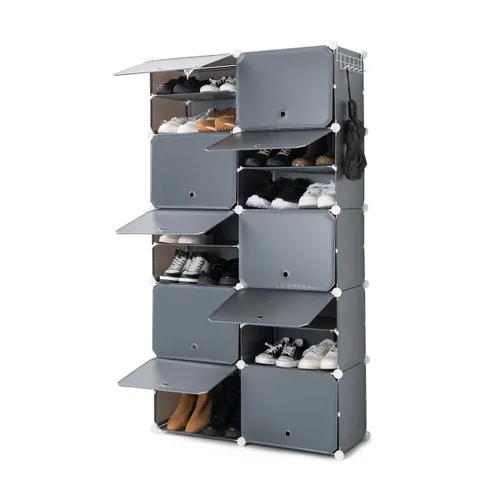 Vista 11 de Zapatero Modular Portátil InnovaGoods Gris