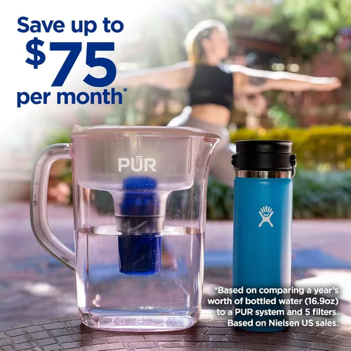 Vista 3 de PUR Jarra de Agua de 7 Tazas, 1 Filtro Genuino, Más Limpia, Agua de Excelente Sabor, Apta para Lavavajillas, Potente, Filtración Más Rápida, Diseño