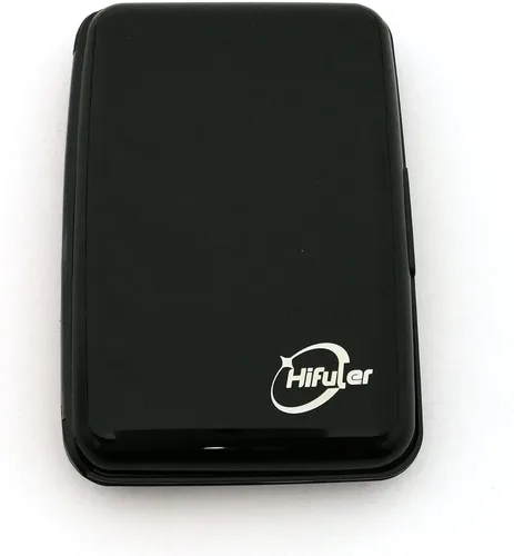 Vista 9 de Hifuler Tarjetero de aluminio con bloqueo RFID, práctico tarjetero para tarjetas bancarias, tarjeta de identificación, tarjeta de compras, tarjeta