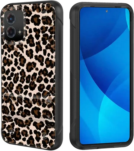 Vista 22 de Funda para Moto G 5G 2023, de doble capa, resistente a prueba de golpes, con soporte, funda protectora militar a prueba de caídas para Motorola Moto