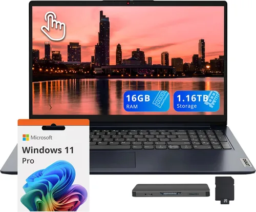 Vista 15 de Lenovo IdeaPad 1i - Laptop con pantalla táctil FHD de 15.6 pulgadas, Intel i5-1335U, 8 GB de RAM, 416 GB de almacenamiento