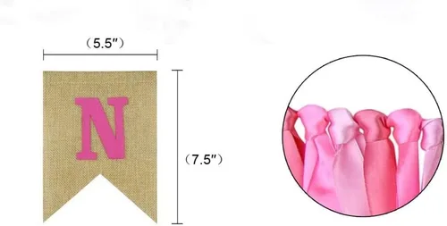 Vista 2 de SS Cohen Decoraciones de 1er cumpleaños para niña con silla alta de arpillera para decoración de fiesta de primer cumpleaños