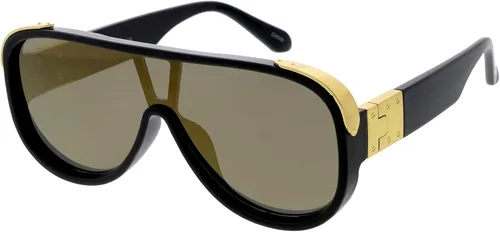 Vista 2 de zeroUV - Lentes de sol de gran tamaño con lente redondeada neutra de alta moda, 2.677in