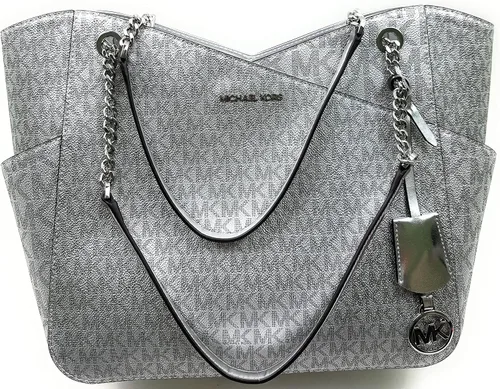 Vista 5 de Michael Kors Bolso de hombro con cadena de viaje grande (plata), plateado