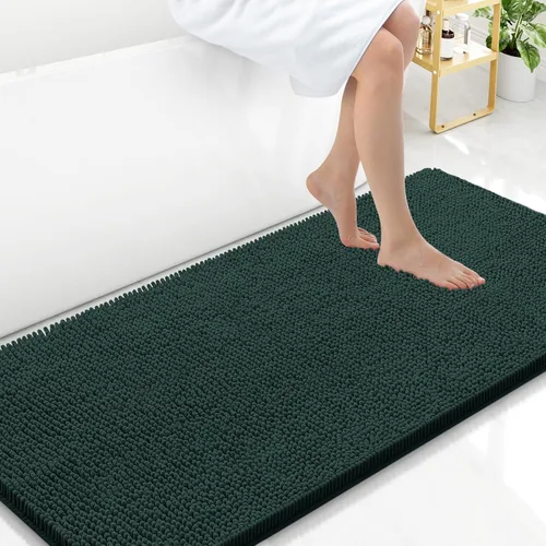 Vista 136 de Arotive Alfombras de baño de felpilla extrasuaves y absorbentes, de 24 x 16 pulgadas, lavables a máquina, parte trasera de goma antideslizante