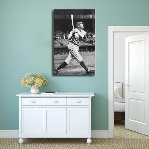 Vista 4 de LVTFCO Póster de Babe Ruth para niños, para dormitorio, béisbol, deportes, citas, papel firmado, arte de pared, estilo sin marco, 12 x 18 pulgadas