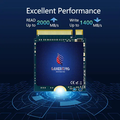 Vista 3 de GAMERKING Unidad interna de estado sólido M.2 2230 SSD NVMe PCIe 3.0 Gen 3X4 de 128 GB de alto rendimiento compatible con portátiles Steam Deck