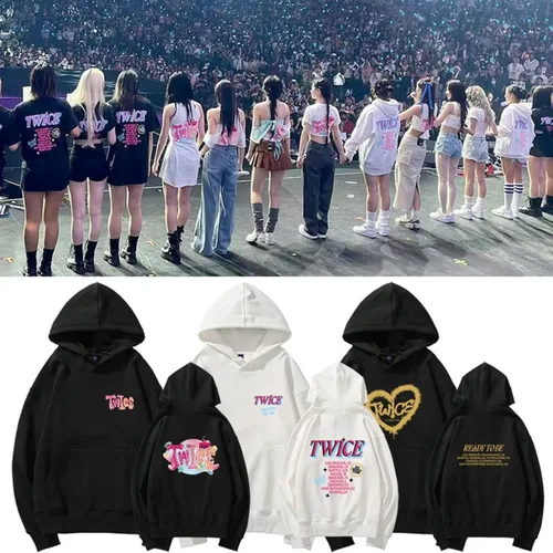 Vista 2 de Kpop Twice Sudadera con capucha 5th World Tour Ready to Be Dahyun Tzuyu Momo