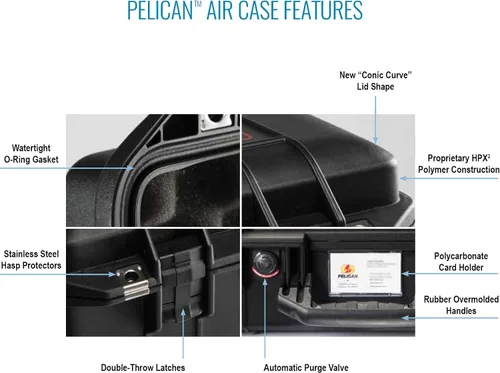 Vista 3 de Pelican Aire 1485 con espuma (negro)