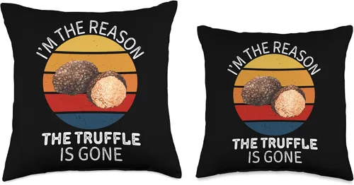 Vista 3 de Vintage I'm The Reason Truffle Is Gone Food Lover Throw Pillow
