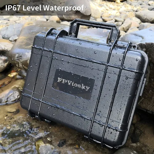 Vista 5 de FPVtosky Mini 4 Pro - Funda rígida para DJI Mini 4 Pro/Mini 3 Pro, funda impermeable para Mavic Mini 4 Pro con controlador DJI RC/DJI RC 2, funda