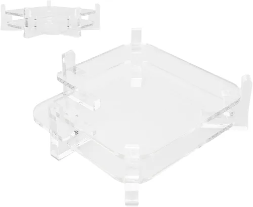 Vista 7 de Walfront Mini M4 Desktop Stand, Acrylic Construction, Optimized Ventilation, Non Slip Design for Mini M4 Pro 2024 Model, Ideal for Home and Office