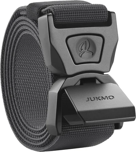 Vista 9 de JUKMO - Cinturón táctico de liberación rápida, cinturón de nailon para trabajo militar de 1.5 pulgadas con hebilla de cinturón de seguridad