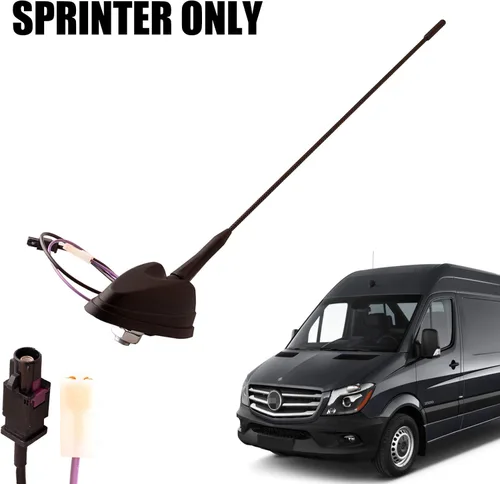 Vista 2 de Antena de radio montada en el techo del coche compatible con Benz Sprinter W906 2007-10 Dodge Freightliner Sprinter A9068200475 2006-17