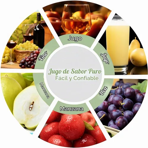 Vista 5 de Prensa de frutas y vinos verdes de 1.6 galones, máquina manual de jugo de sidra con cesta de madera de haya maciza y soporte resistente