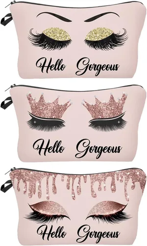 Vista 11 de Bolsa de maquillaje para bolso, bolsas de cosméticos para mujer, regalo inspirador para mujer, pequeña bolsa de cosméticos divertida, bolsa de viaje