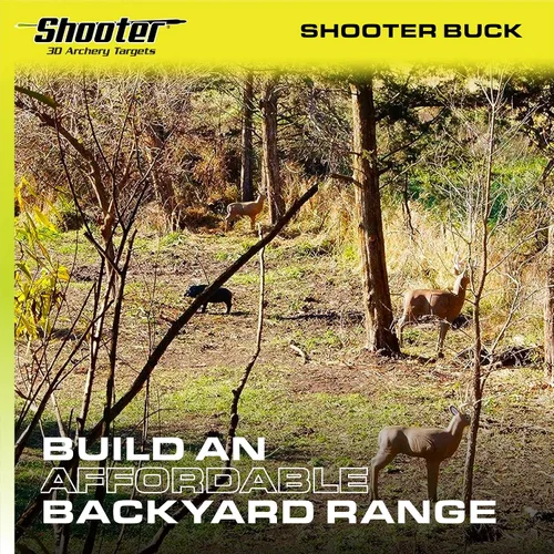 Vista 8 de SHOOTER Buck 3D Archery Target, Replaceable Insert for Long Life, Weather-Resistant Construction, High-Density Impact-Response Foam Withstands Field