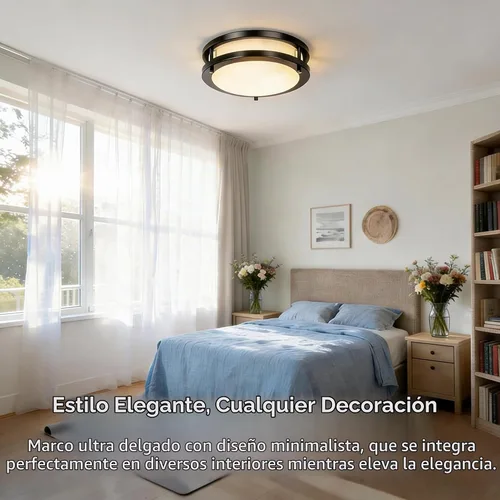 Vista 7 de Drosbey Lámpara de techo LED regulable de 30 W, lámpara de cocina, luces de techo para dormitorio, baño, 3000 K/4000 K/5000 K seleccionable, súper