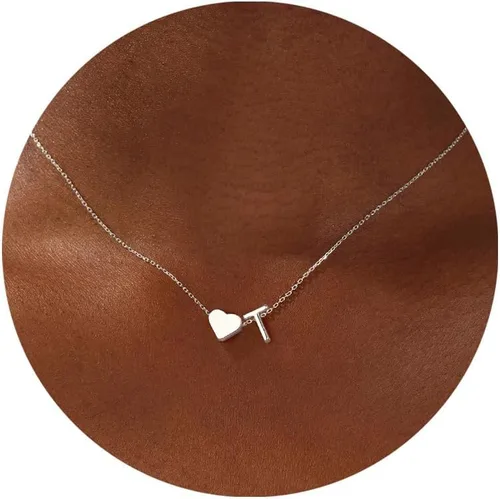 Vista 23 de Turandoss Mothers Day Gifts for Mom Wife - Dainty 18K Gold Plated Heart Initial A-Z Pendant Necklace Trendy Jewelry Heart Necklaces Birthday Mothers