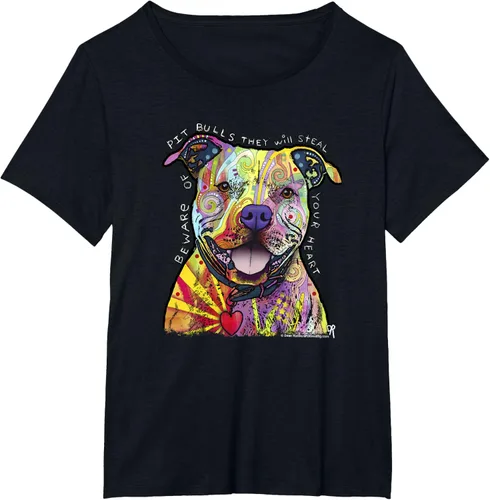 Vista 31 de Beware Of Pit Bulls, Dean Russo Pitbull Original - Camiseta para amantes de los perros, Negro