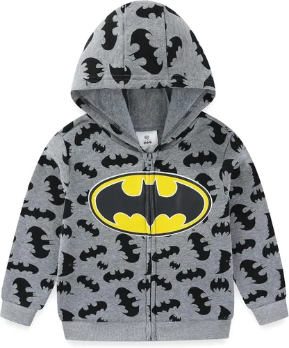 Vista 2 de Warner Bros. Batman - Conjunto de sudadera con capucha y pantalón con cremallera para niños pequeños y niños pequeños