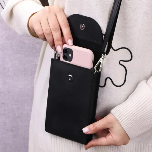 Vista 3 de Cartera de mano original, bolsa cruzada de piel sintética para teléfono celular para mujer, cartera de alta capacidad original