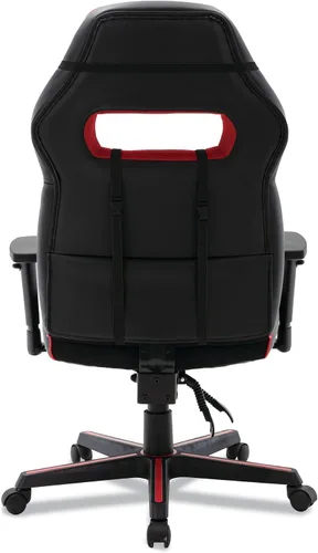 Vista 6 de Alera BT-51593RED Silla ergonómica para juegos de 15.91 pulgadas a 19.8 pulgadas de altura del asiento, estilo carreras, color negro/rojo