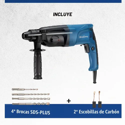 Vista 8 de DongCheng Taladro Martillo Rotativo SDS-Plus de 1 Pulgada con Embrague de Seguridad, Martillo de Demolición con Cable de Servicio Pesado de 6.7