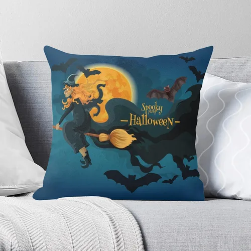 Vista 8 de POPCUSTOMS Fundas de almohada personalizadas de Halloween con fotos impresas de dos lados, fundas de almohada personalizadas, regalos para sofá