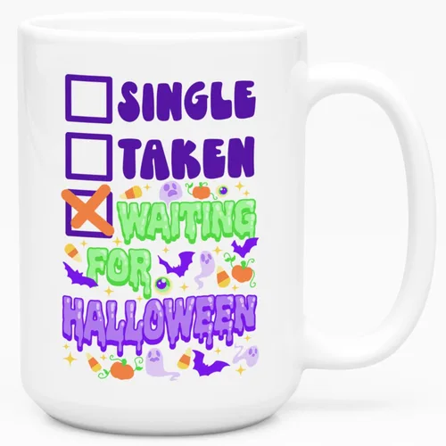 Vista 180 de LookHUMAN Tazas de Halloween Taza de café de Halloween - Tazas de café para decoración ideales para amantes y entusiastas de la decoración - Taza