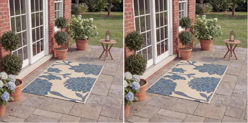 Vista 13 de SAFAVIEH Courtyard Collection CY7321 - Alfombra decorativa para interiores y exteriores, impermeable, fácil de limpiar, 2 pies 3 pulgadas x 6 pies 7