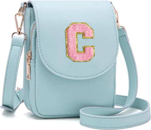Vista 106 de Viverte Bolso Cruzado para Niñas Adolescentes Pequeñas, Bolso Inicial para Celular, Pequeña Cartera para Niños Pequeños, Bolso de Cuero con Tres