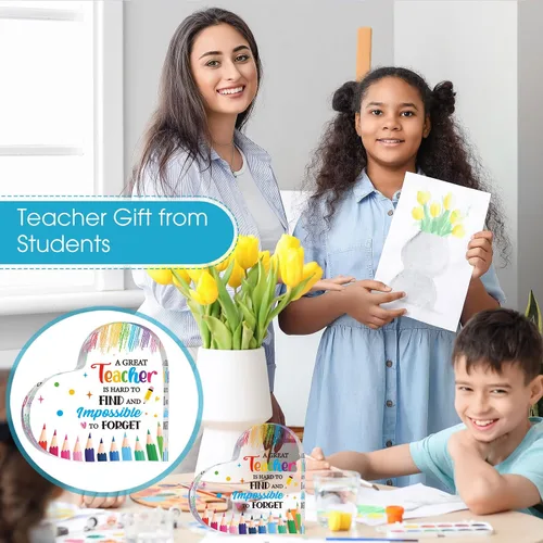 Vista 3 de Maitys Regalos de agradecimiento para profesores para mujeres, recuerdo acrílico y pisapapeles, regalos para profesores para enfermeras, graduación