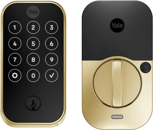 Vista 18 de Yale Assure Lock 2 Touch - Cerradura de puerta de entrada inteligente con llave de níquel satinado con teclado de pantalla táctil conectado