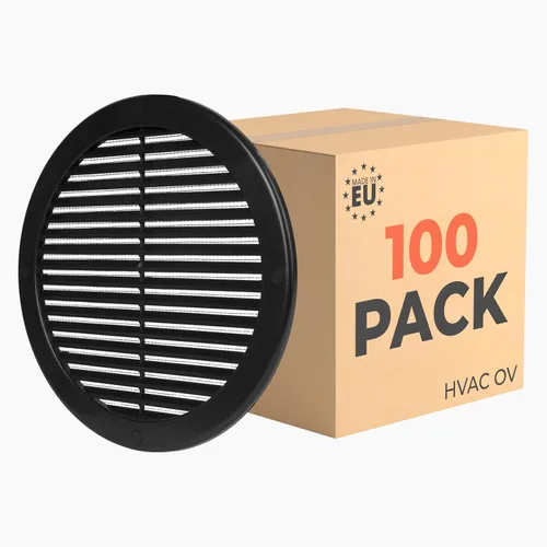 Vista 14 de Paquete de 10 cubiertas redondas de ventilación de aire de 4 pulgadas – Deflector de ventilación de aire Soffit de plástico blanco con malla