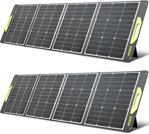 Vista 10 de Greenmagic Panel Solar Portátil de 120W 19V, Kit de Paneles Solares Plegables de 120W con Soportes Ajustables, Impermeable IP65 para Camping