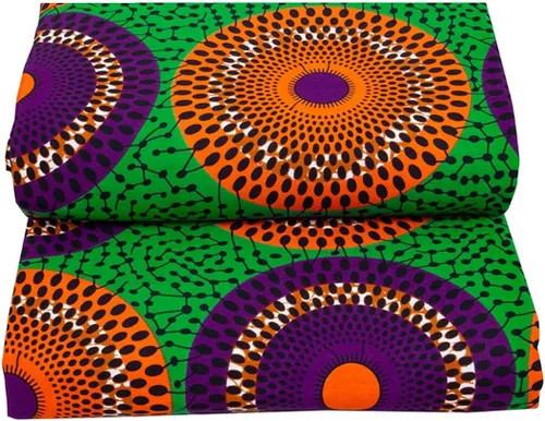 Vista 5 de Africa - Vestidos de tela de algodón Ankara Nigerian Fashion Batik, 6 yardas/lote 24fs1406 3 yardas