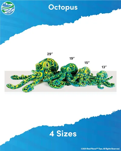 Vista 3 de Real Planet Peluche de Sea Life, regalo realista para niños de todas las edades, peluche de criaturas marinas del océano, regalos de cumpleaños