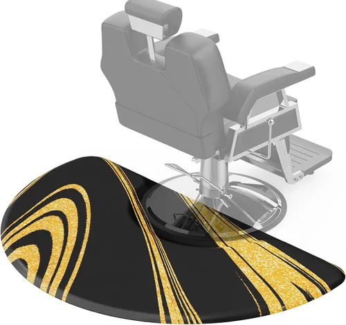 Vista 11 de OmySalon Alfombrilla antifatiga de salón de 3 x 5 x 5/8 pulgadas para peluquería de pie, piso de peluquería mate debajo de la silla de peinado