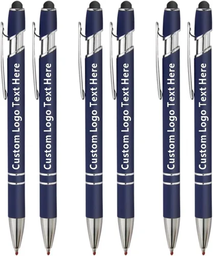 Vista 15 de Bolígrafos de tinta con punta de lápiz óptico con cuerpo de metal, punta media (0.028 in), bolígrafos de tinta de gel negra, 6 unidades, hogar, Negro
