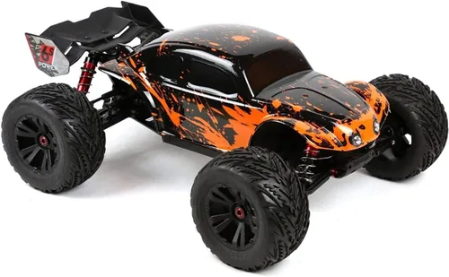 Vista 7 de SummitLink Reemplazo de cuerpo personalizado compatible con naranja fangoso sobre negro para automóvil o camión RC escala 1/10 1/8