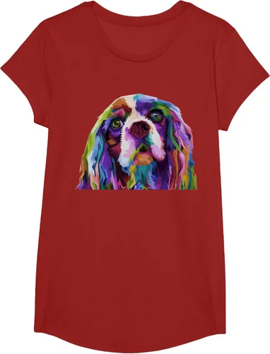 Vista 31 de Camiseta con diseño de Cocker Spaniel de arte pop para dueños de perros, Negro, S