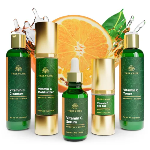 Vista 7 de Tree of Life Beauty Ultimate Skin Care Set, iluminador, reafirmante, hidratante, hidratante, iluminador, régimen completo de cuidado facial - Suero