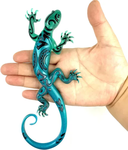 Vista 6 de Moldes de silicona de resina para colgar en la pared, adorno decorativo de arte animal, molde de fundición Gecko para resina epoxi, moldes de resina