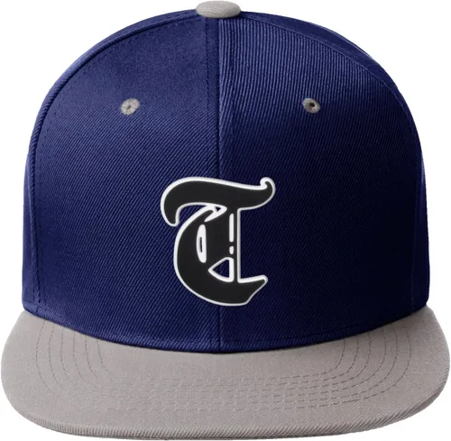Vista 659 de Daxton Gorra clásica con visera de billete plano con letras del alfabeto inglés antiguo de la A a la Z