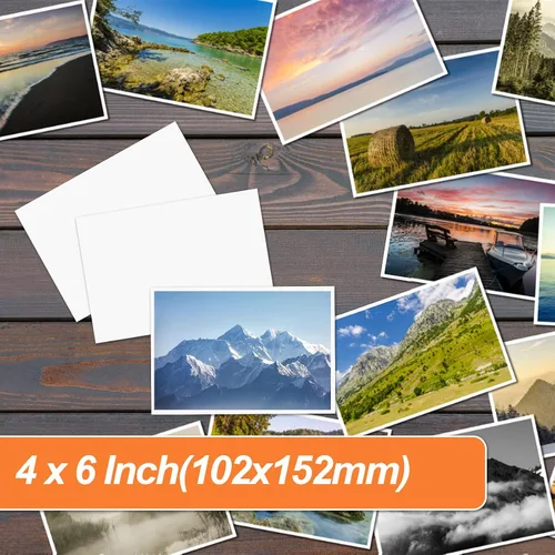 Vista 2 de 150 hojas de papel fotográfico brillante, 4 x 6 pulgadas, papel fotográfico para impresora, papel para impresora fotográfica, de Better Office