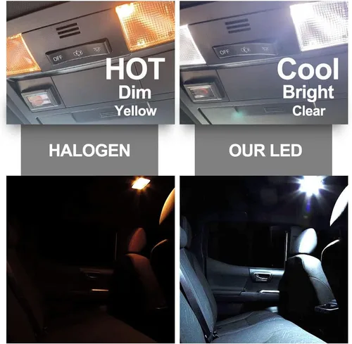 Vista 3 de 9 bombillas LED interiores para Hyundai Kona/Kona N 2017 2018 2019 2020 2021 2022 superbrillantes 6000K LED blancas bombillas interiores bombillas