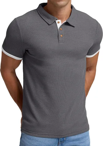 Vista 3 de Sailwind Polo casual de manga corta de punto gofre para hombre