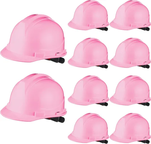 Vista 11 de Leumoi 10 piezas de casco de suspensión, casco duro de construcción para seguridad, estilo gorra de trinquete con correas de corona autoajustables