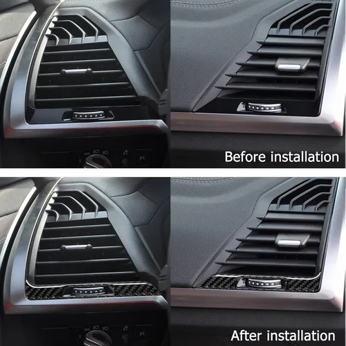 Vista 7 de Compatible con panel de marco de salida de aire acondicionado de fibra de carbono, marco de salida de aire, cubierta interior para BMW X3 G01 G08